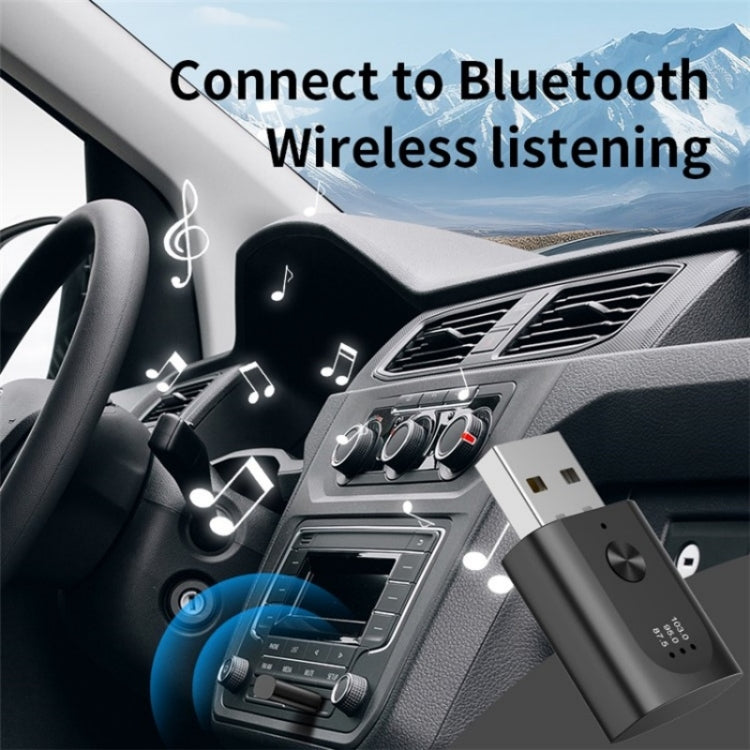 M08 USB Bluetooth 5.3 Adapter Hands-Free Call Car Wireless Audio Receiver