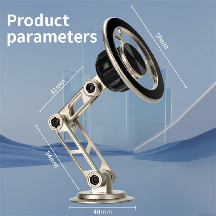 G188 Aluminum Alloy Adjustable Cellphone Stand Car Dashboard Magnetic Phone Holder