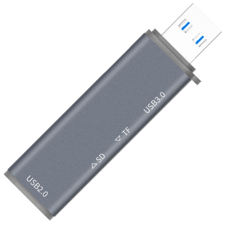 ADS-308A SD / TF Card Reader Aluminum Alloy USB 3.0 + USB 2.0 Splitter Hub