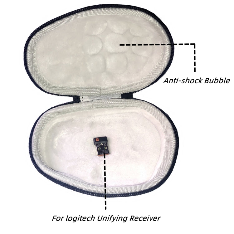 For Logitech MX Master 2S / 3S Wireless Mouse PU Waterproof Storage Bag Outdoor Travel Hard Shell Protective Case