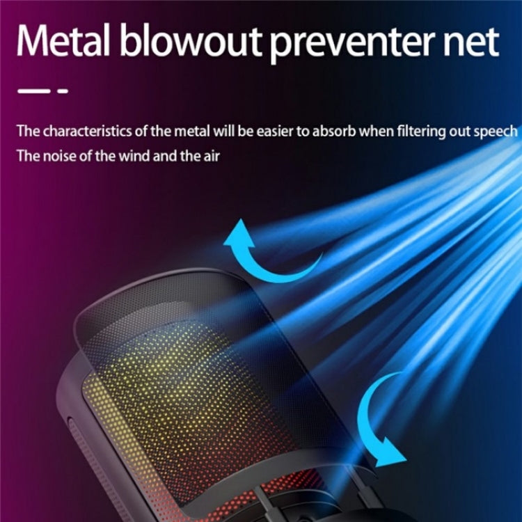 ME6P Professional USB Desktop Recording Microphone with RGB Light