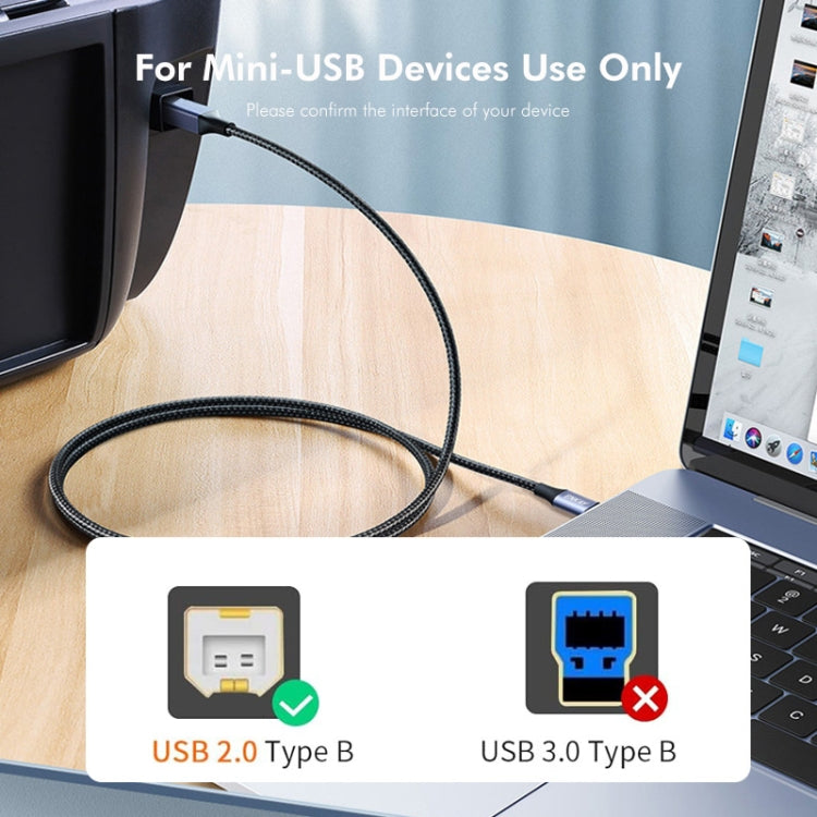 ENKAY ENK-CB170 USB C / Type-C to USB 2.0 B Printer Scanner Nylon Braided Cable