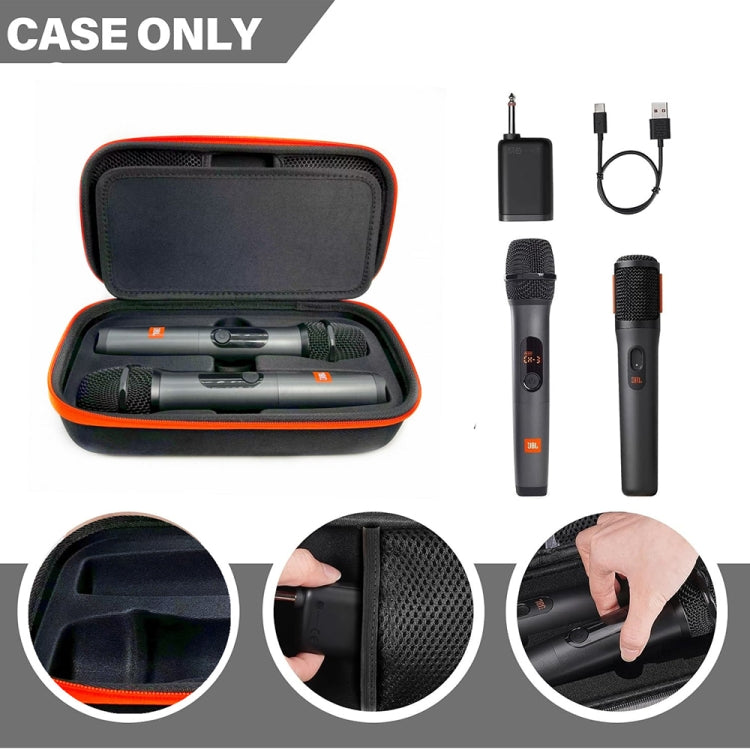 For JBL PartyBox Handheld Wireless Mic Travel Storage Bag Portable EVA Hard Shell Protective Bag