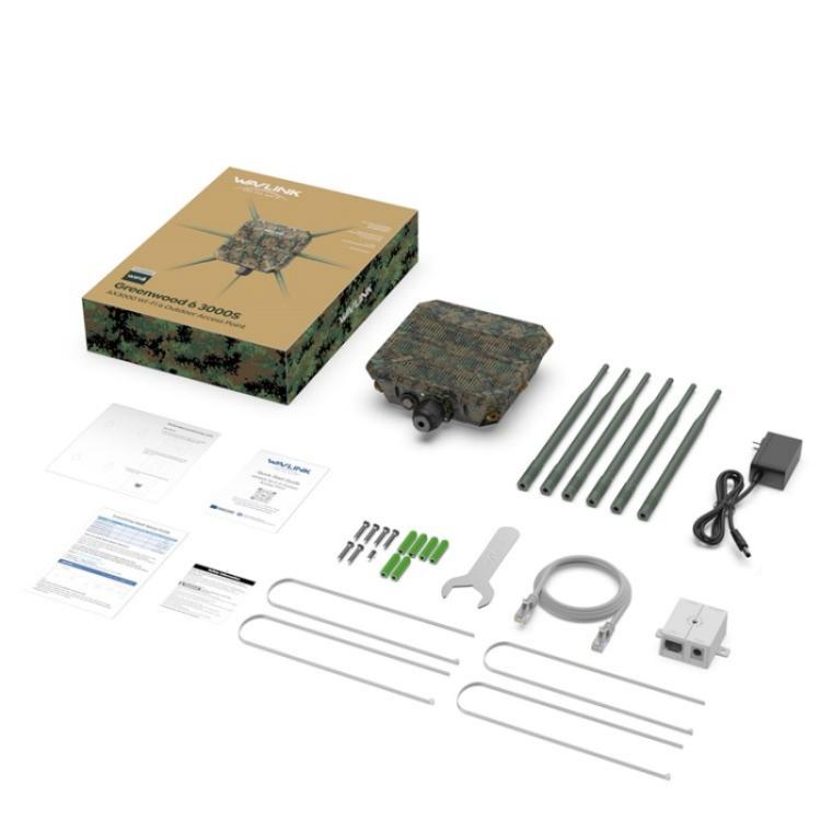 WAVLINK WN588HX3 AX3000 Outdoor WiFi Extender with 6 Antennas Dual Band WiFi Repeater