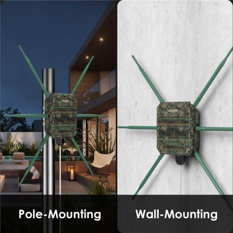 WAVLINK WN588HX3 AX3000 Outdoor WiFi Extender with 6 Antennas Dual Band WiFi Repeater