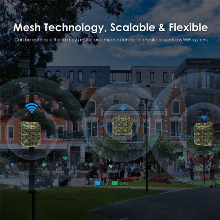 WAVLINK WN573HP3 Built-In 12dBi Directional Antenna Outdoor AX3000 Dual Band Repeater