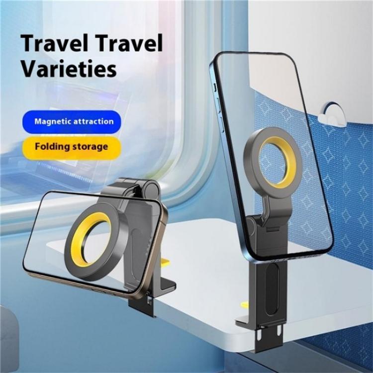 CH21 Portable Folding Travel Phone Holder Airplane Train Desktop Magnetic Phone Holder