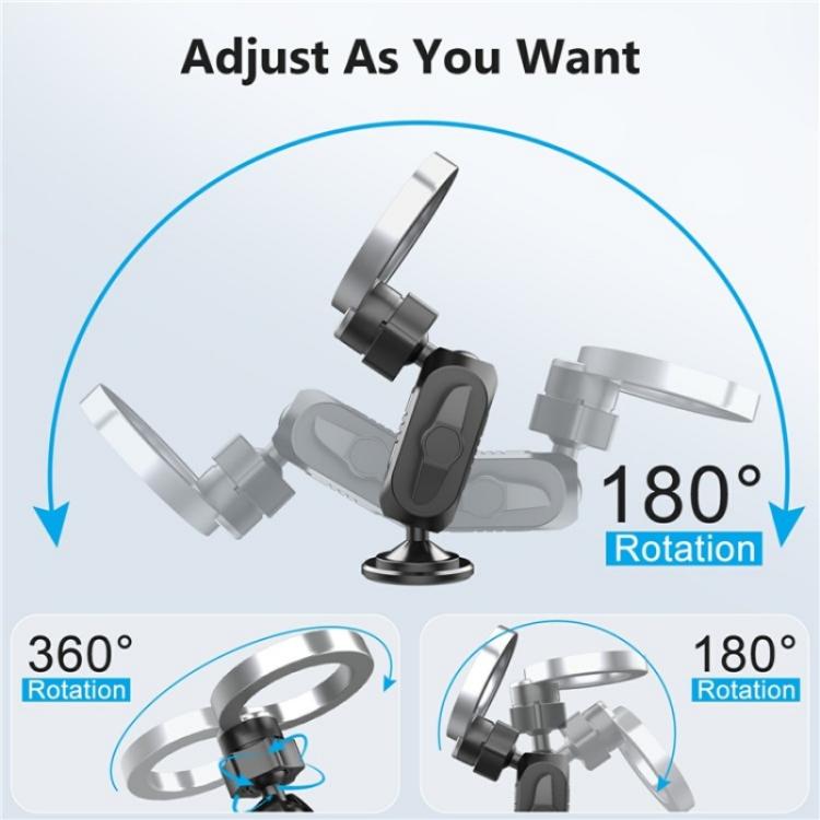 159A 360 Degree Rotation Adhesive Base Magnetic Car Dashboard Mount Phone Holder Bracket