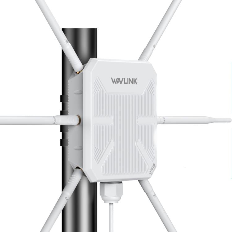 WAVLINK WN588HX3 AX3000 Outdoor WiFi Extender with 6 Antennas Dual Band WiFi Repeater, US Plug, UK Plug, EU Plug, AU Plug
