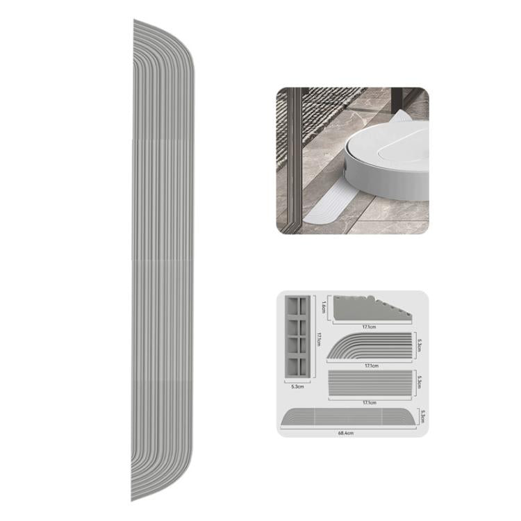 JUNSUNMAY For Ecovacs / iRobot / Mijia / Dreame Sweeping Robot Universal Silicone Threshold Bars Ramp Mat