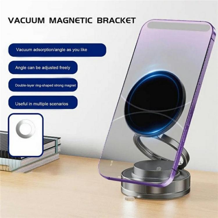 T28 Home Use Multifunctional Car Phone Holder Desktop Vacuum Suction Magnetic Stand