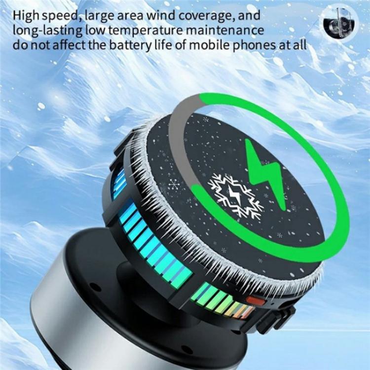 X19 Car Phone Holder 15W Wireless Charging Vacuum Suction Cooling Magnetic Phone Stand