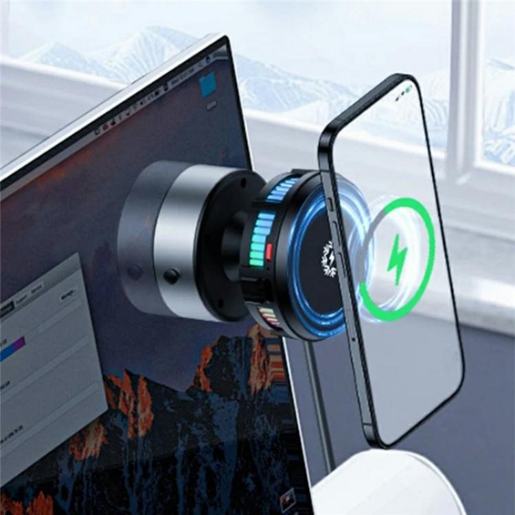 X19 Car Phone Holder 15W Wireless Charging Vacuum Suction Cooling Magnetic Phone Stand