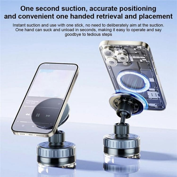 T26 Multi-Angle Adjustable Vacuum Suction Stand Magnetic Car Phone Holder