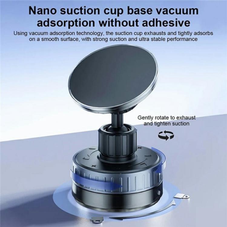 T26 Multi-Angle Adjustable Vacuum Suction Stand Magnetic Car Phone Holder