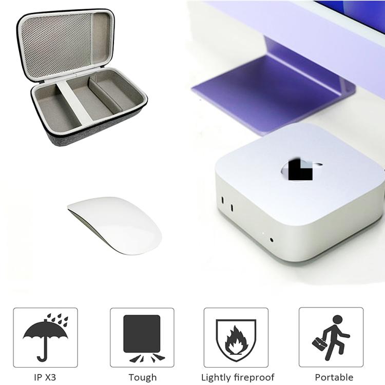 For Apple Mac Mini M4 2024 Storage Case Portable Shock-proof Hard Case Bag