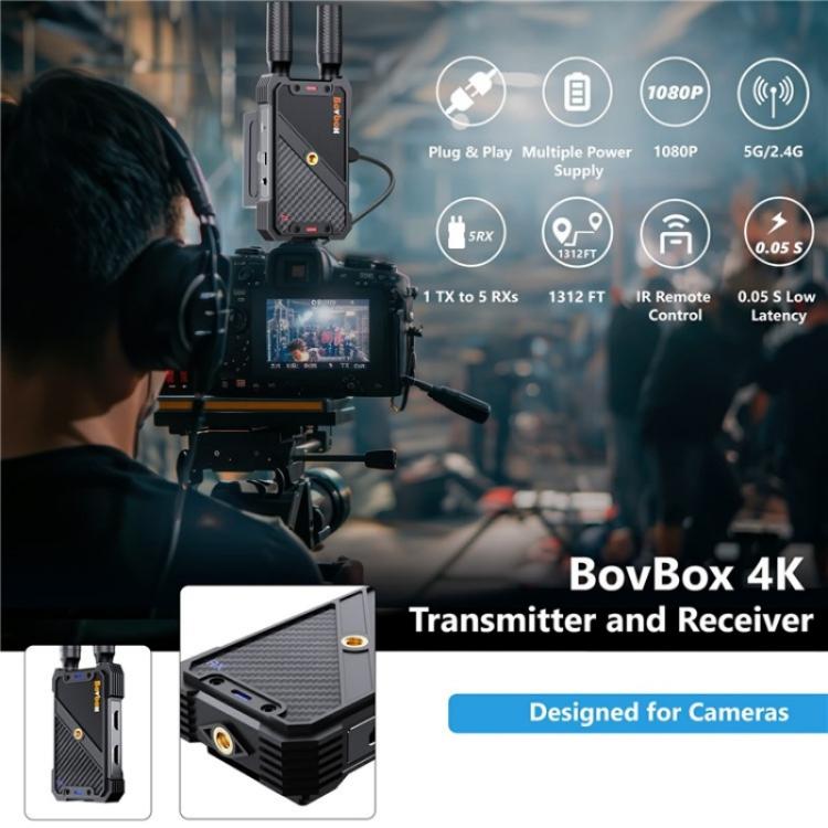 BOVBOX 082 1080P H.265 Low Latency 400m Transmitter Receiver HDMI Wireless Extender