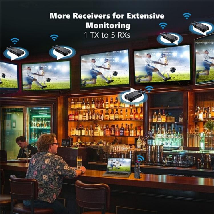 BOVBOX 082 1080P H.265 Low Latency 400m Transmitter Receiver HDMI Wireless Extender