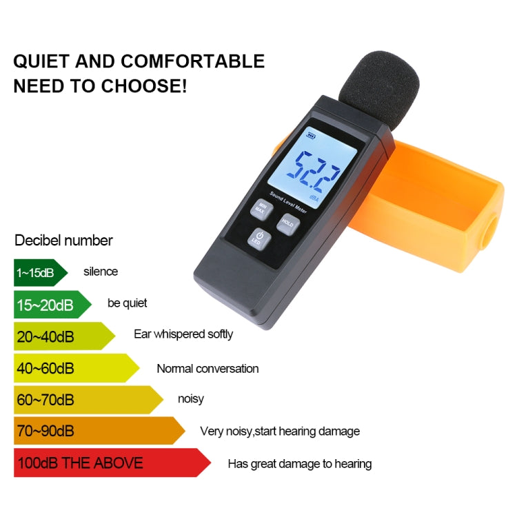 RZ1359 Digital Sound Level Meter DB Meters Noise Tester in Decibels LCD Screen