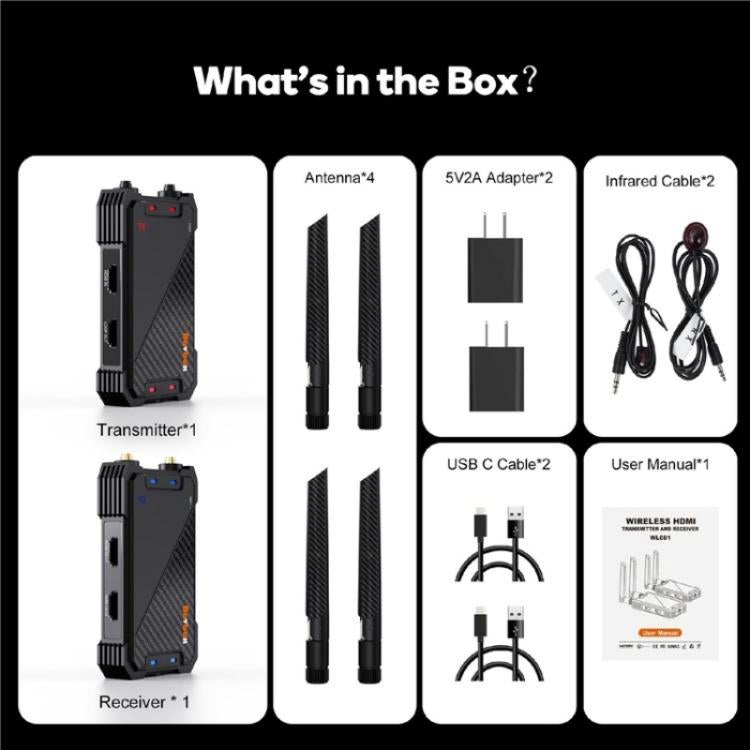 BOVBOX 081 400m Range 1080P HD Video Transmitter Receiver Use Wireless HDMI Extender