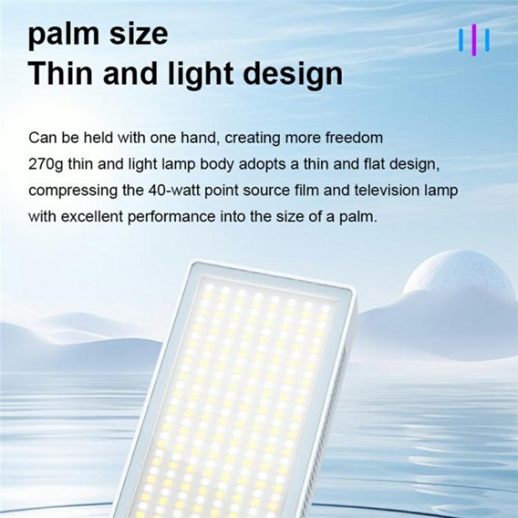 PB40R Video Live Streaming Portable RGB LED Video Light Pocket Photography Fill Light