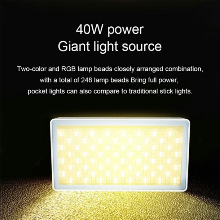 PB40R Video Live Streaming Portable RGB LED Video Light Pocket Photography Fill Light