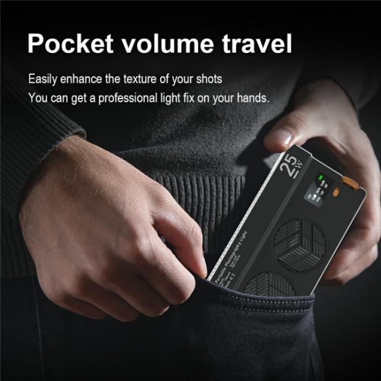 PB25R Live Streaming Portable Video Conference RGB LED Light Photography Pocket Fill Light