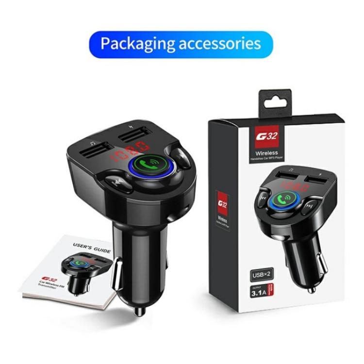 G32 Bluetooth MP3 Player Voice Navigation Car Charger Voltage Detection FM Transmitter