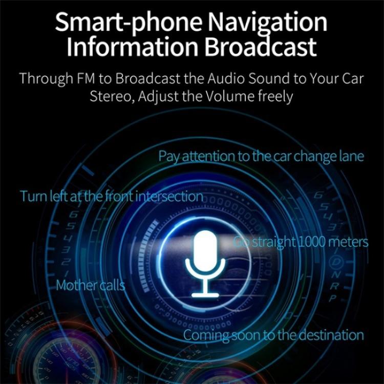 G32 Bluetooth MP3 Player Voice Navigation Car Charger Voltage Detection FM Transmitter