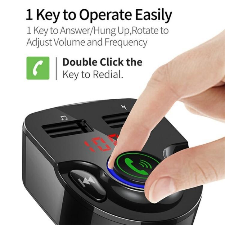 G32 Bluetooth MP3 Player Voice Navigation Car Charger Voltage Detection FM Transmitter