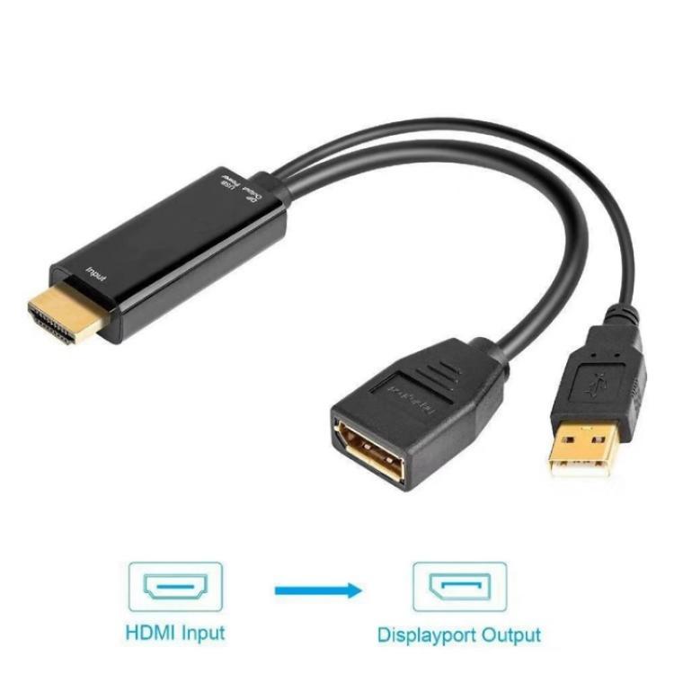 HD1 HDMI 2.0b Male to DP 1.4 Female Converter 4K 60Hz HDMI to DisplayPort Adapter Cable