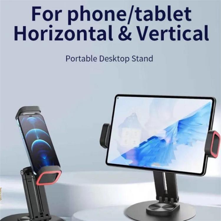 JMARY MK63 Foldable 360 Degree Rotating Base Desktop Phone Tablet Holder