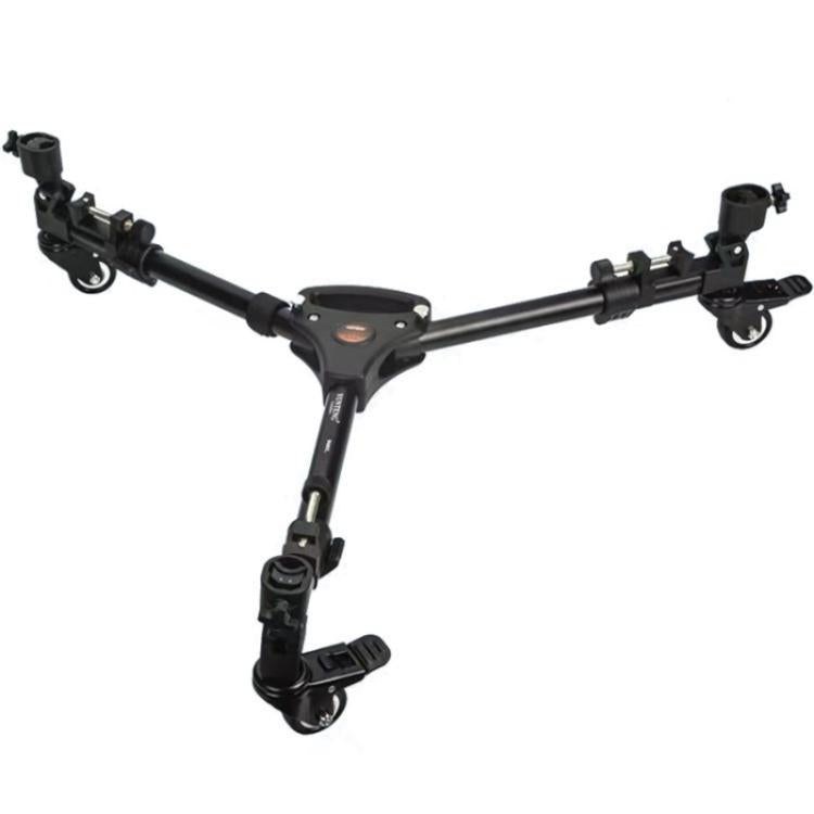 YUNTENG 900L DV Camera Photography Tripod Base Stand Universal Folding 3 Wheels Pulley