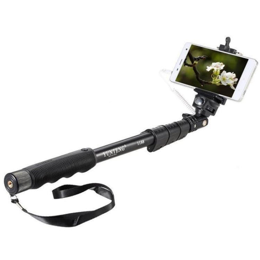 YUNTENG 1188 Retractable 3.5mm Wired Selfie Stick Monopod