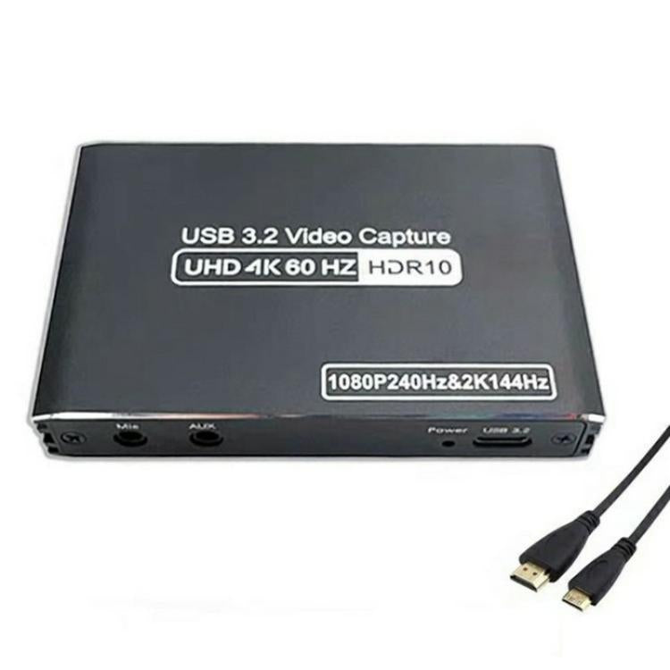 C10 With Mic Input / Audio Output 4K HDMI Video Capture Card Live Streaming USB 3.1 Adapter