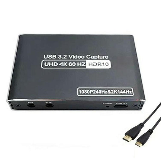 C10 With Mic Input / Audio Output 4K HDMI Video Capture Card Live Streaming USB 3.1 Adapter