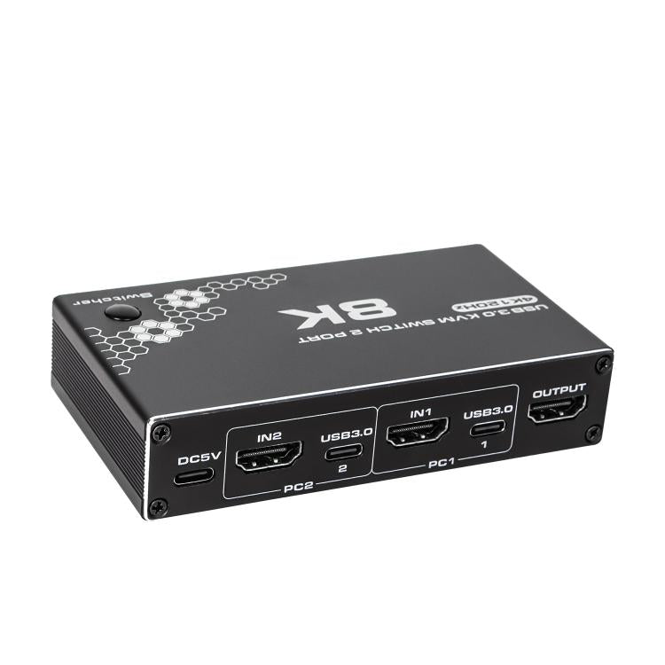 K1 2 Ports HDCP 2.3 RJ45 USB 3.0 Hubs Adapter 4K 120Hz HDMI 2.0b USB-C KVM Switch