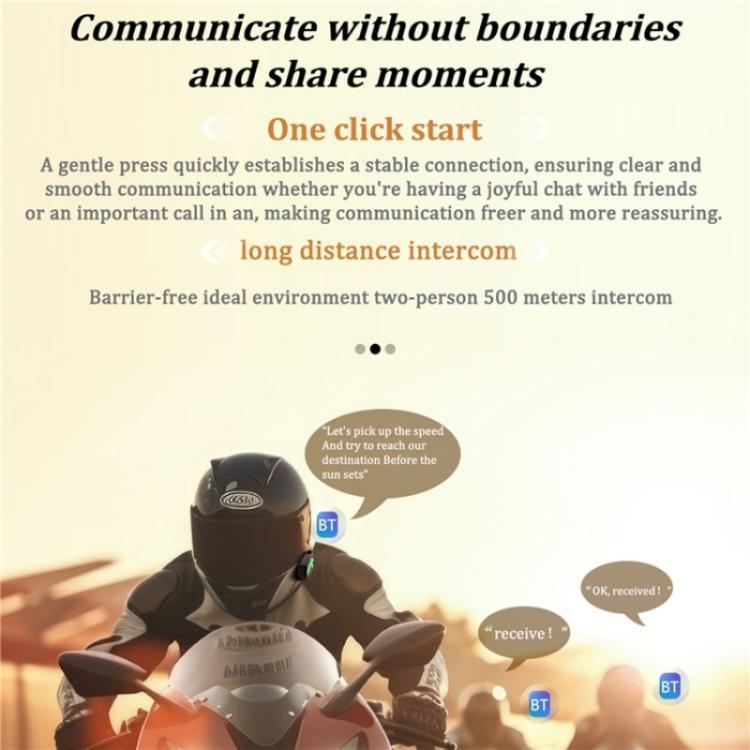 BT26 Outdoors Waterproof 500m Intercom Motorcycle Helmet Bluetooth Headset