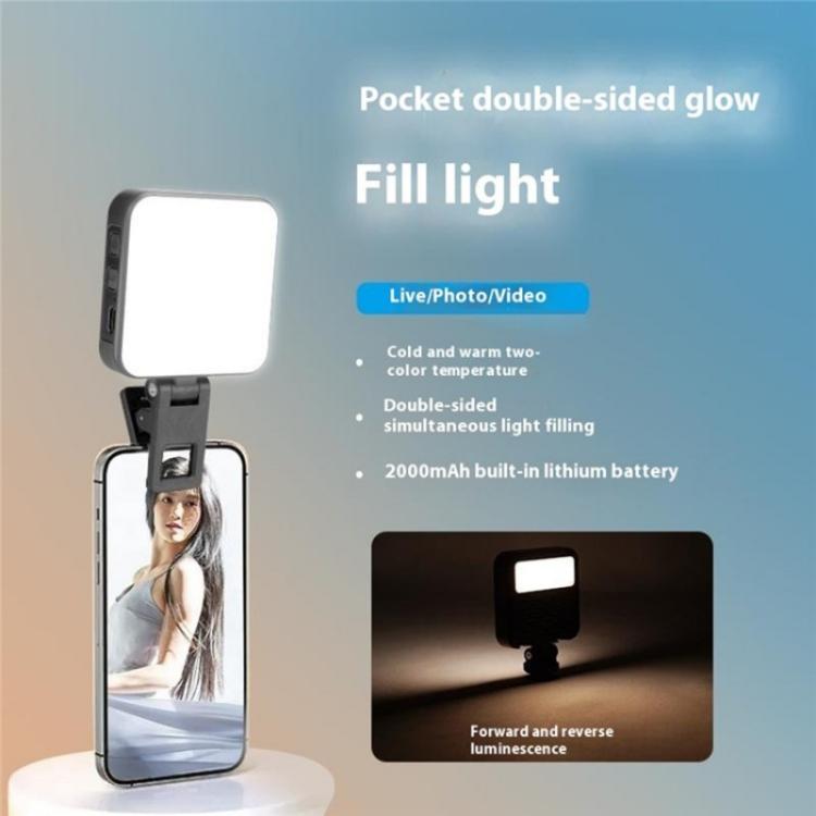 C49 Dual Side Fill Light Mini Portable 3 Color Temperatures Photography Video Light