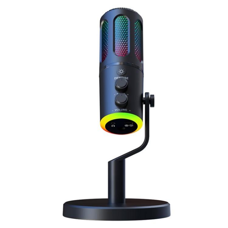 SU8 RGB Light Noise Reduction Desktop Microphone for Live Streaming / Recording / Gaming