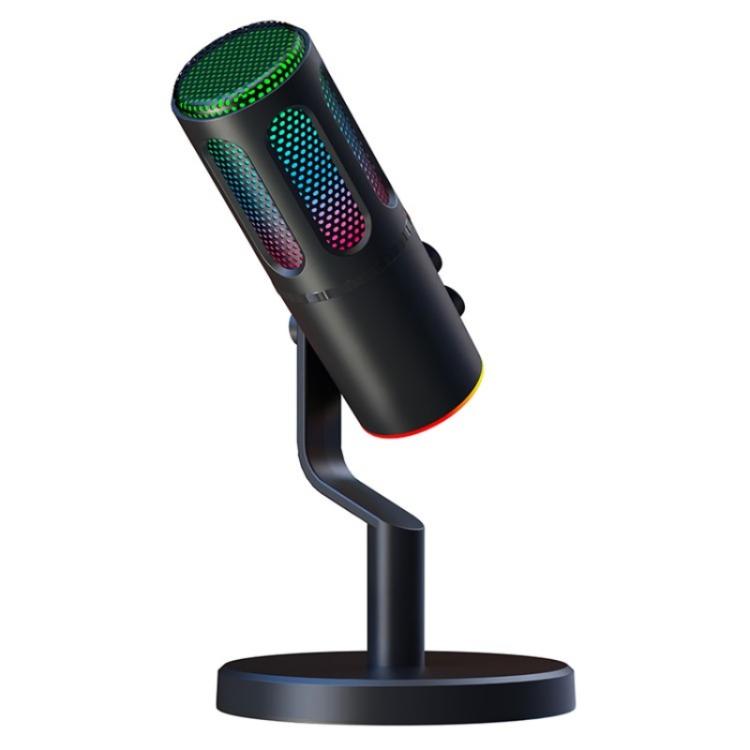 SU8 RGB Light Noise Reduction Desktop Microphone for Live Streaming / Recording / Gaming
