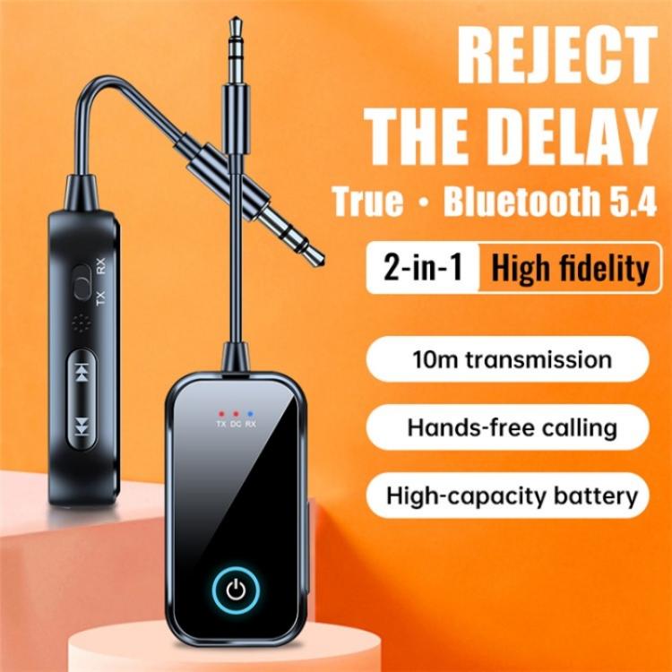 T80 2-in-1 Car AUX / TV / Speakers Wireless Bluetooth-Compatible 5.4 Receiver / Transmitter