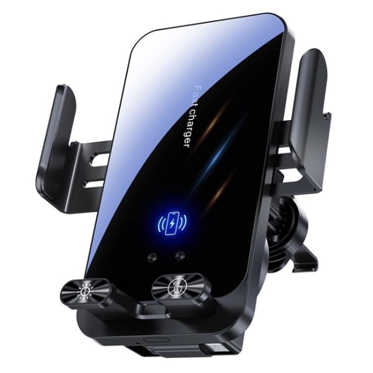 SD05 With Retractable Type-C Cable Car Phone Holder Wireless Charging Mount
