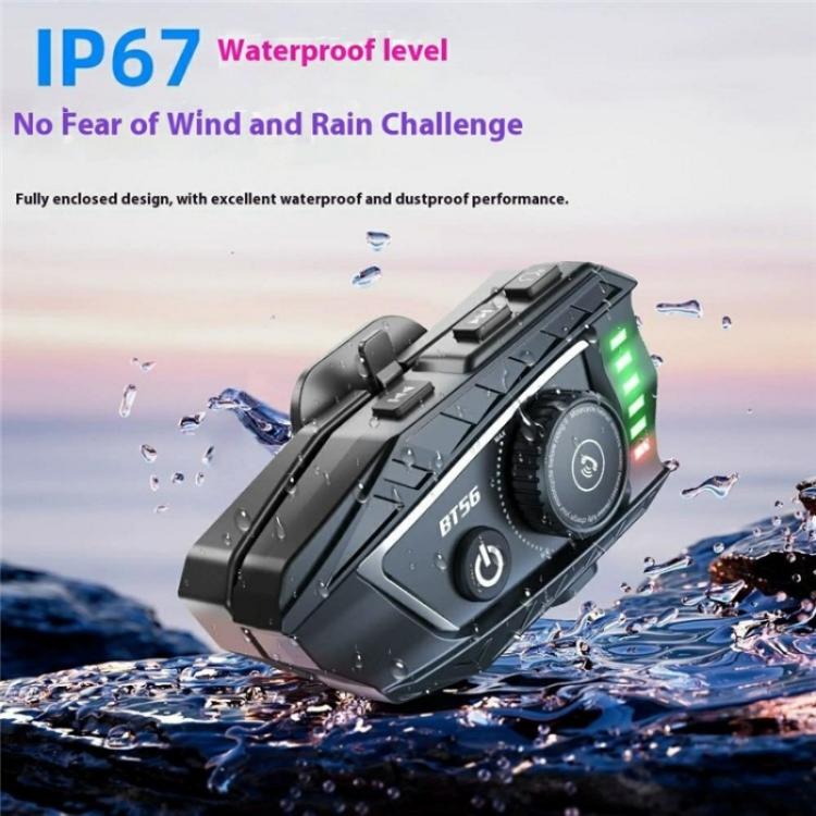 BT56 Rhythm Light Effects Motorcycle Helmet Headphone Bluetooth-Compatible Music Headset