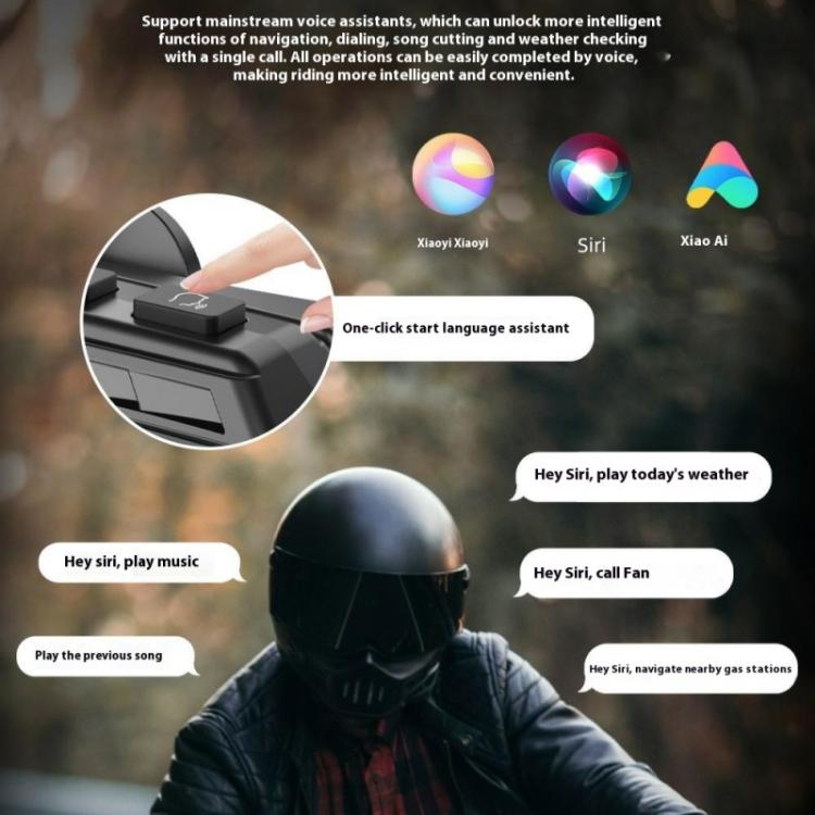 BT56 Rhythm Light Effects Motorcycle Helmet Headphone Bluetooth-Compatible Music Headset