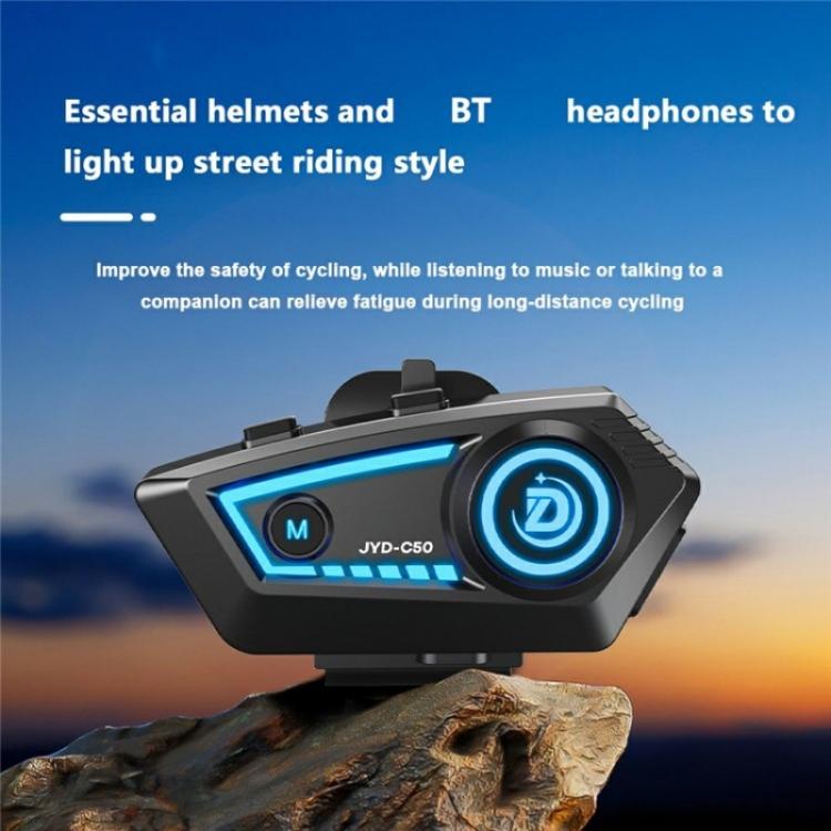 JYD-C50 Rhythm Light Motorcycle Helmet Wireless Bluetooth Music Headset
