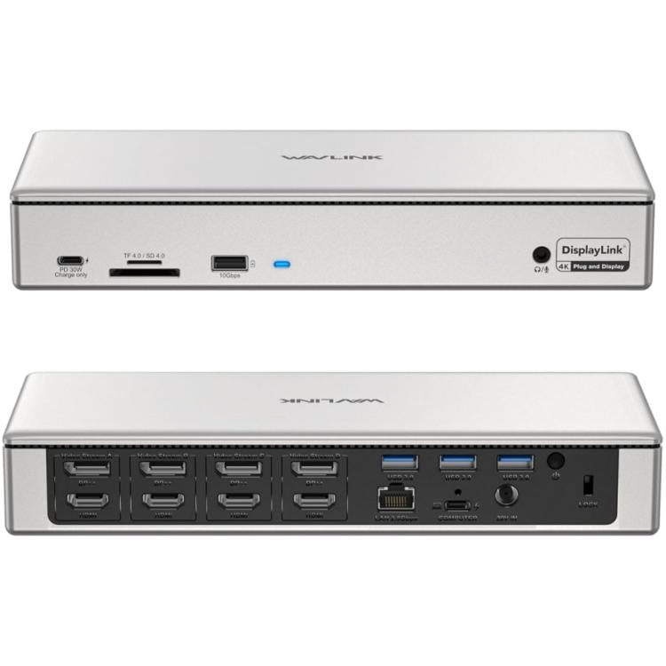 WAVLINK UG69PD12 DisplayLink Docking Station Quad  Monitors For Laptops M1 / M2 / Mac & Windows