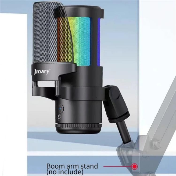 JMARY MC-PW13 360 Degree Rotating RGB Light Desktop Microphone