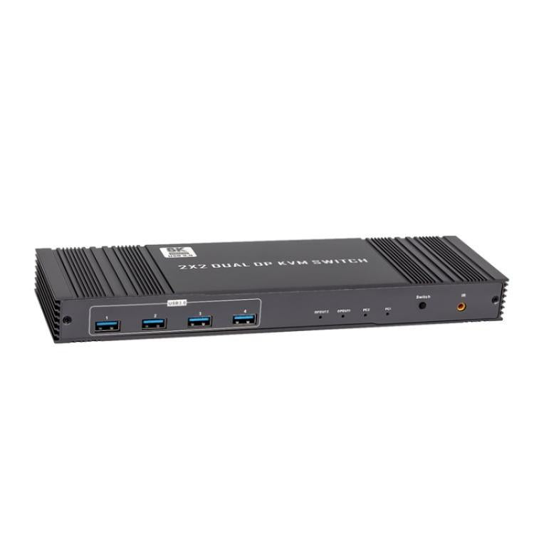 K10-2 For 2 Computers/Monitors USB 3.0 Dual DP Output 8K 60Hz 2x2 Version 2.1 KVM Switcher