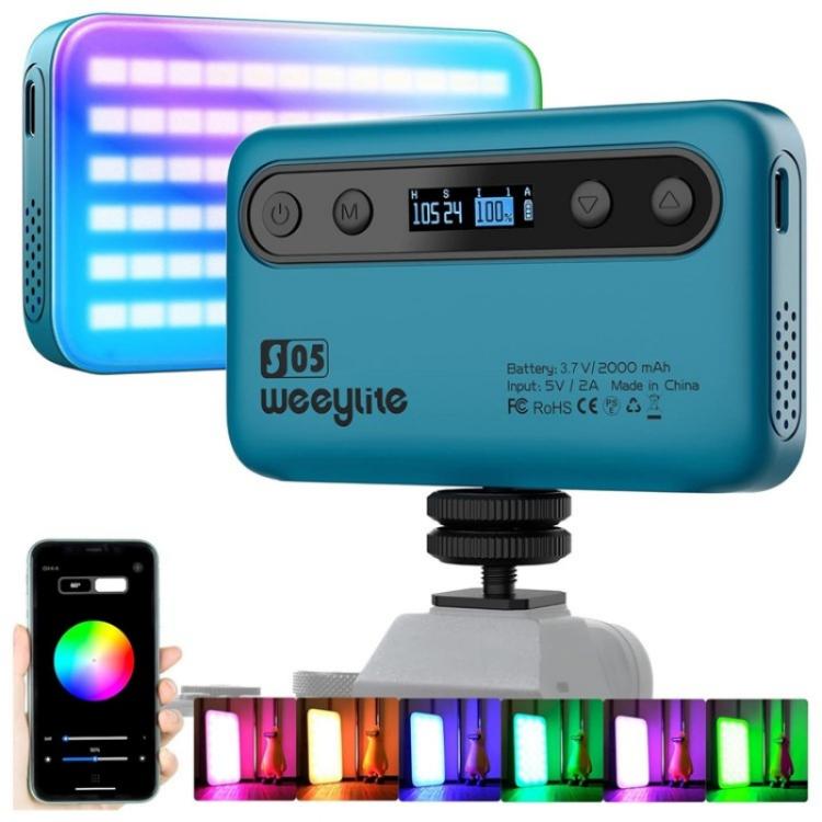 Weeylite S05 Portable App Control Phone Fill Lamp Video Live Streaming Photography RGB Full Color Fill Light
